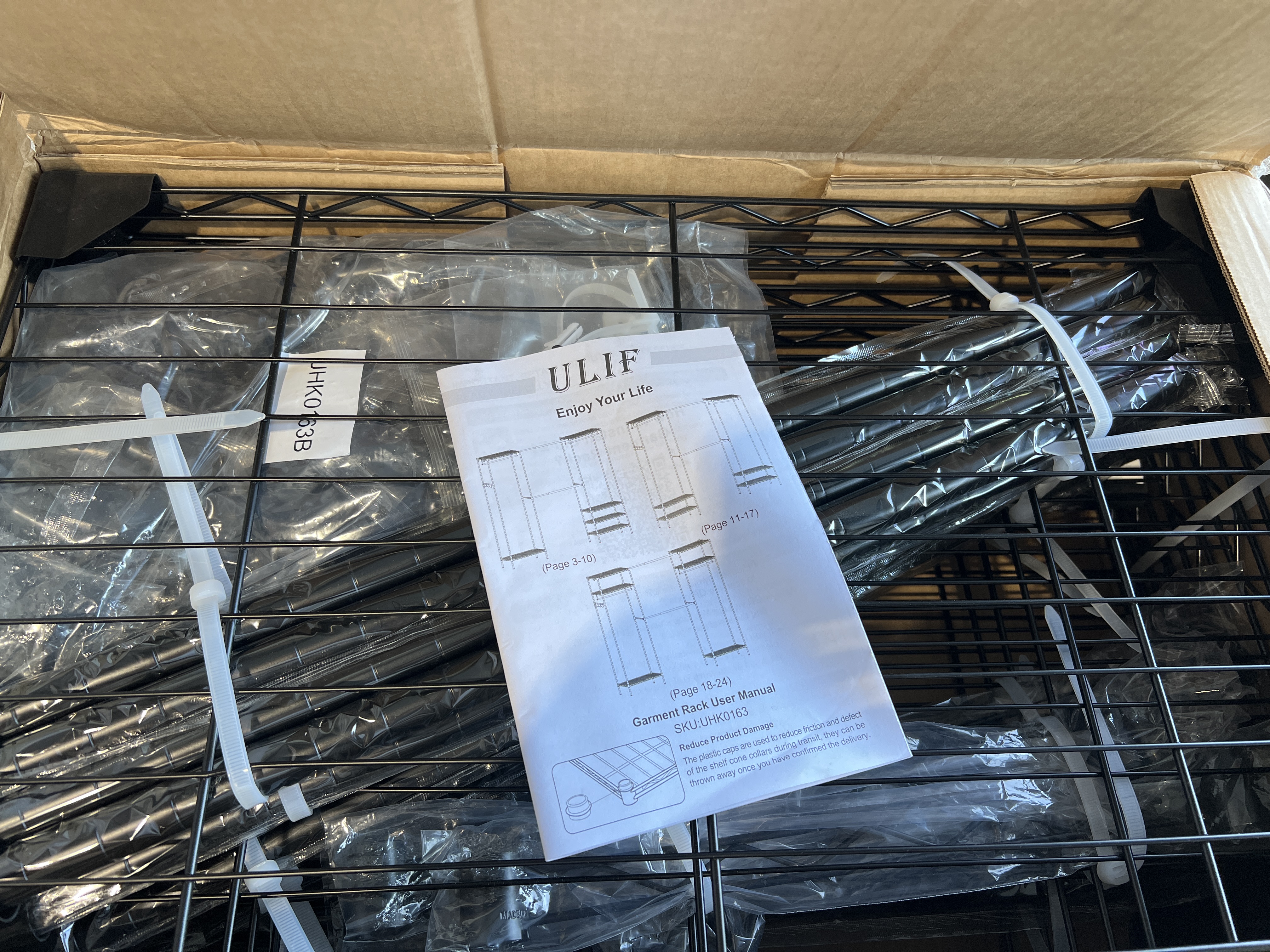 Ulif E1 Heavy-Duty Closet System, 6-Tier Clothing Rack with 4 Metal Hanger Rods — photo 2