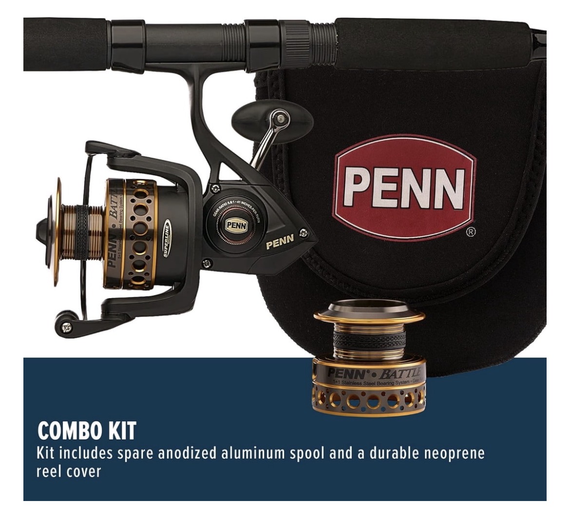 PENN BATTLE 7' FISHING ROD AND REEL COMBO KIT: — photo 3