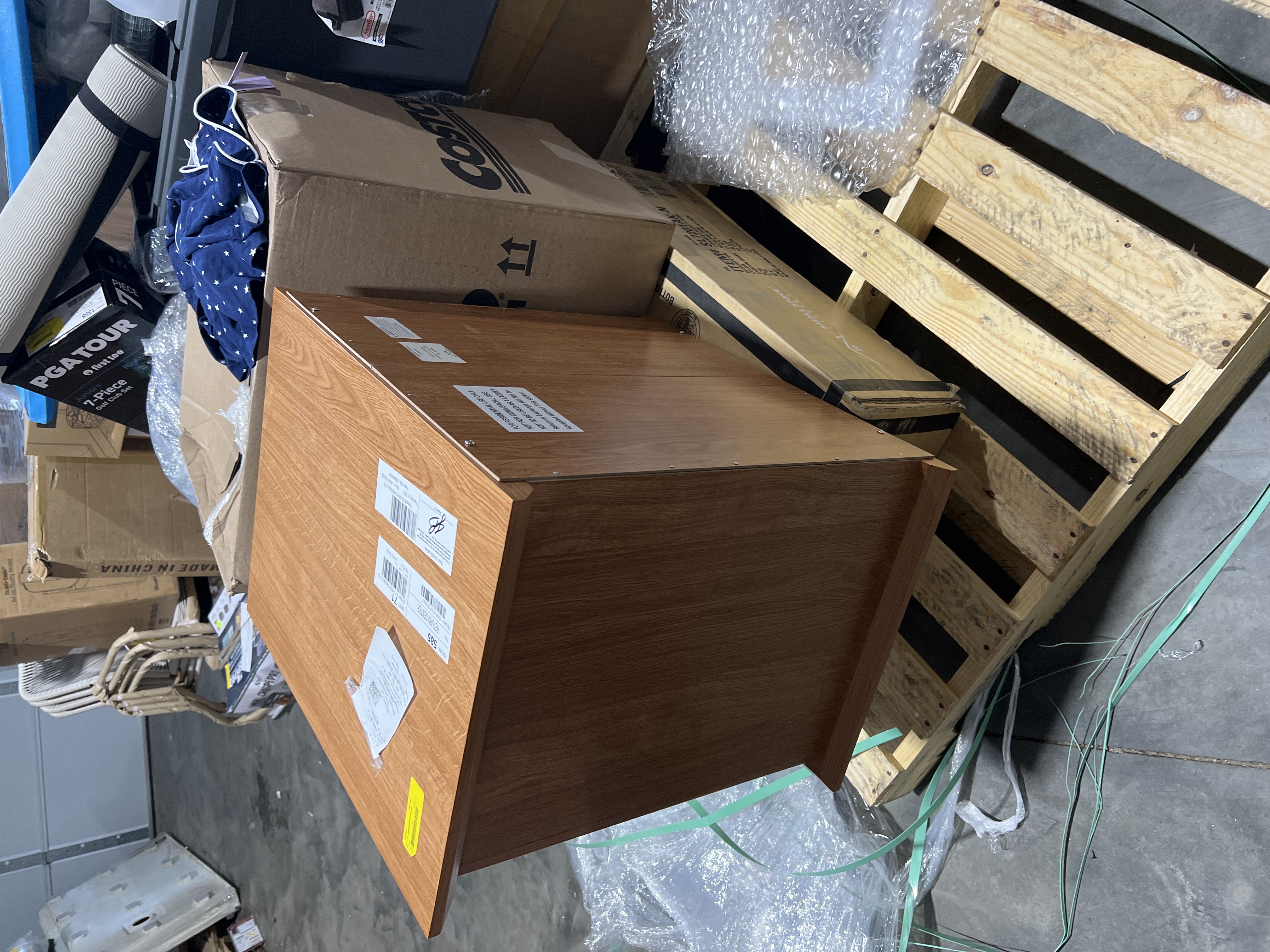 24/7 Shop At Home Tigro 3 Drawer Nightstand Oak 24/7 Shop At Home — photo 3